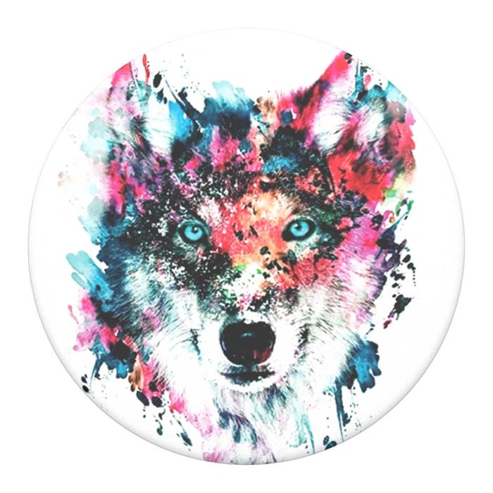 Bild 1, PopSockets Avtagbart Grip med Ställfunktion Wolf