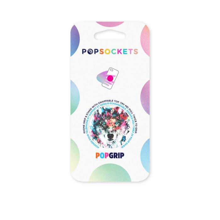 Bild 2, PopSockets Avtagbart Grip med Ställfunktion Wolf