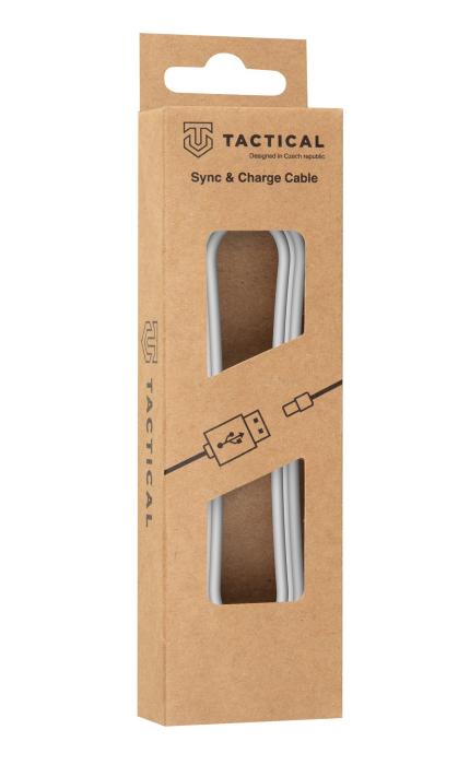Bild 2, Tactical 1m 2A 10W USB-C - Lightning Laddkabel Smooth Vit