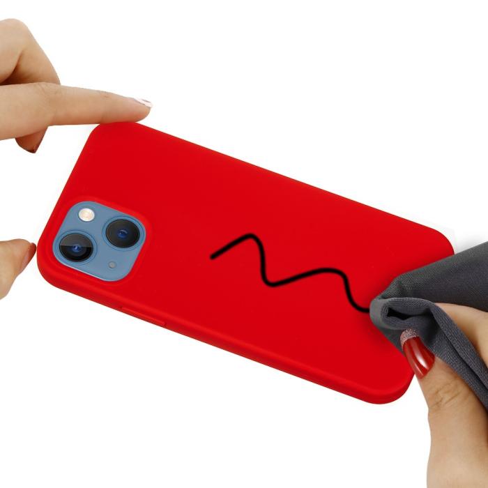 Bild 5, iPhone 13 Skal Liquid Silikon Röd