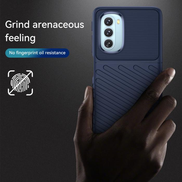Bild 3, Motorola Moto G51 Skal Twill Textur Blå