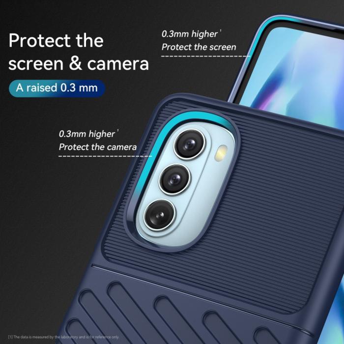 Bild 4, Motorola Moto G51 Skal Twill Textur Blå