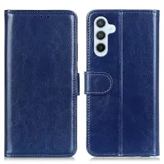 Samsung Galaxy A16 Fodral Crazy Horse L&auml;der Bl&aring;