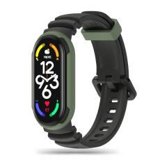 Tech-Protect Xiaomi Mi Smart Band 5/6/7 Armband Hybrid Svart/Gr&ouml;n