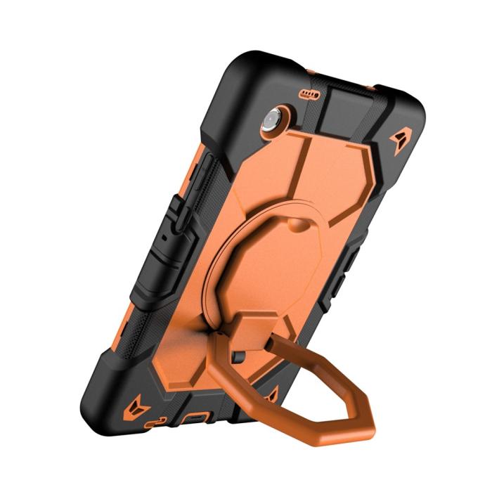 Bild 3, Galaxy Tab A11 Skal Kickstand Shockproof Svart / Orange
