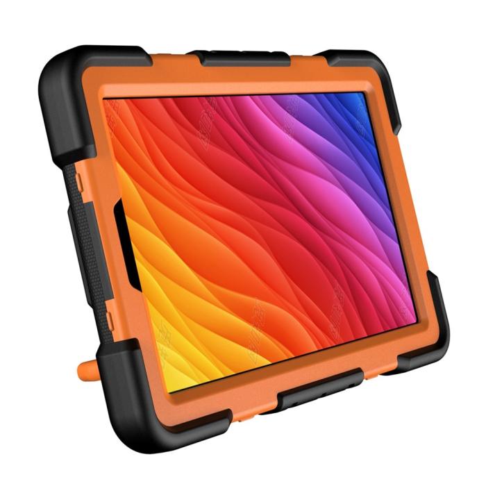 Bild 5, Galaxy Tab A11 Skal Kickstand Shockproof Svart / Orange