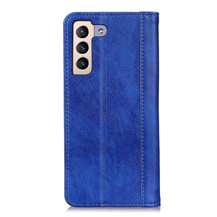 Bild 3, Samsung Galaxy S22 Plus Fodral Flip Split Läder Blå