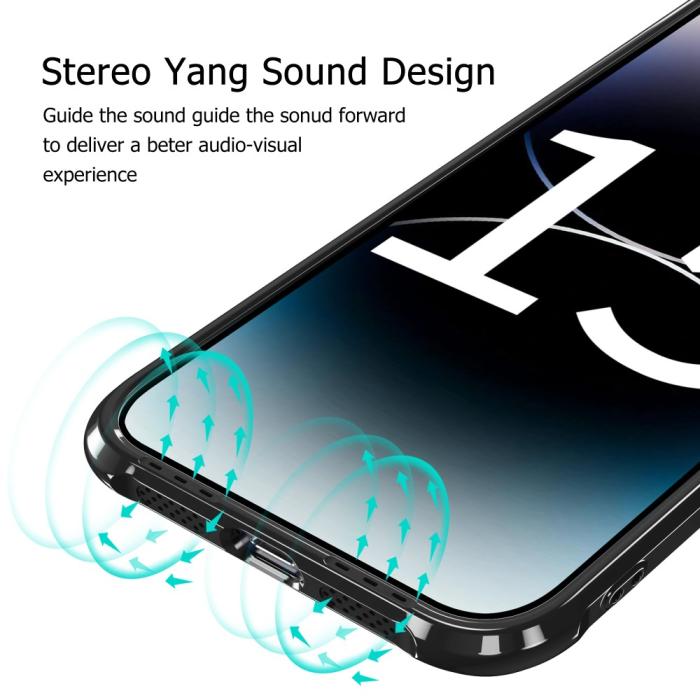 Bild 4, LEEU DESIGN iPhone 15 Pro Skal AirBag Hybrid Matt Svart