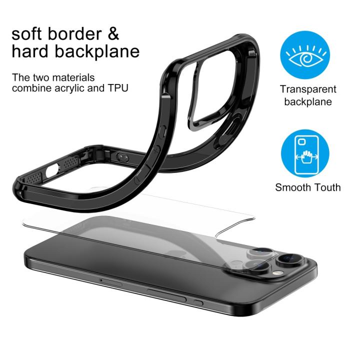 Bild 5, LEEU DESIGN iPhone 15 Pro Skal AirBag Hybrid Matt Svart