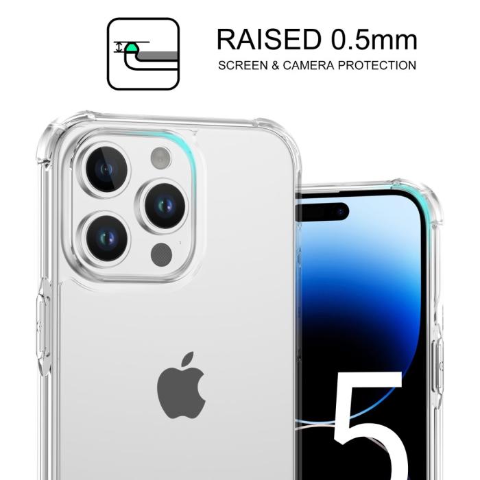 Bild 2, LEEU DESIGN iPhone 15 Pro Skal AirBag Hybrid Transparent