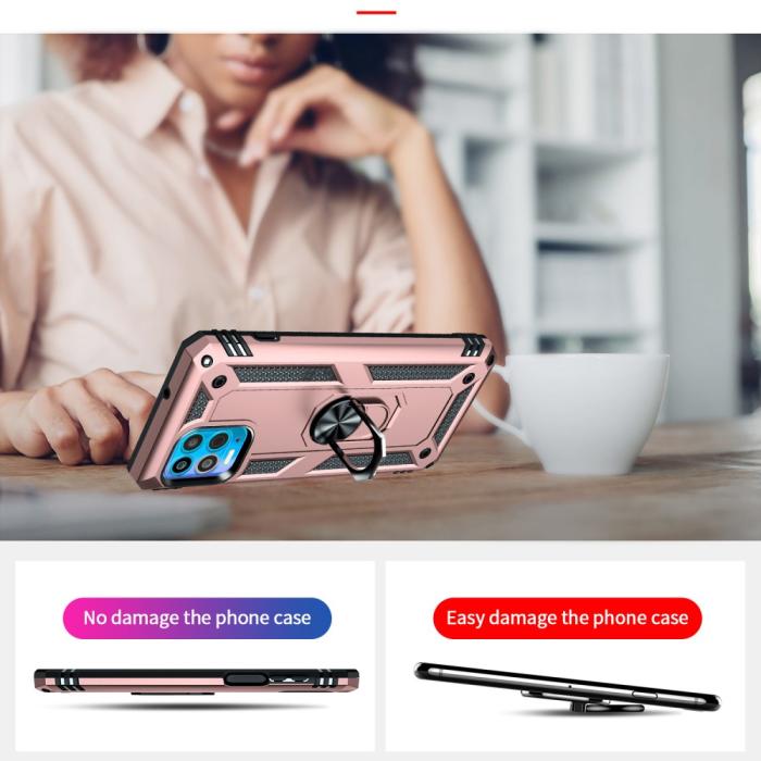 Bild 4, Motorola Moto G100 Skal Hybrid Ring Skal Roséguld