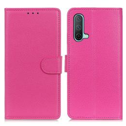 OnePlus Nord CE 5G - Litchi Läder Fodral - Rosa