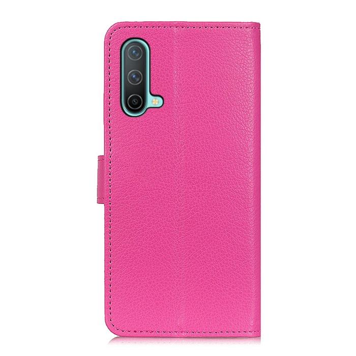 Bild 3, OnePlus Nord CE 5G - Litchi Läder Fodral - Rosa
