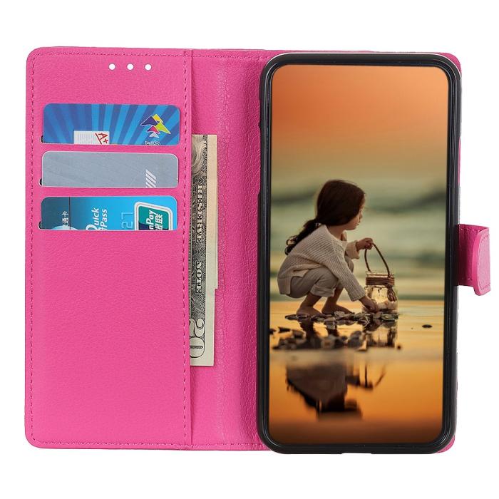Bild 5, OnePlus Nord CE 5G - Litchi Läder Fodral - Rosa