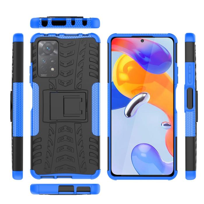 Bild 6, Xiaomi Redmi Note 11 Pro 5G Skal Stöttåligt med Stöd Blå