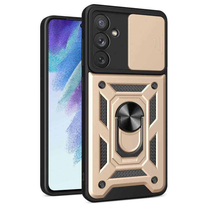 Bild 1, Samsung Galaxy A54 5G Skal CamShield Ring Hybrid Guld