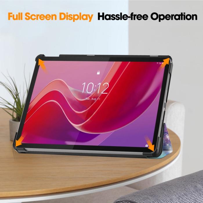 Bild 5, Lenovo Tab M11 Fodral Tri-Fold Läder Cosmic Space