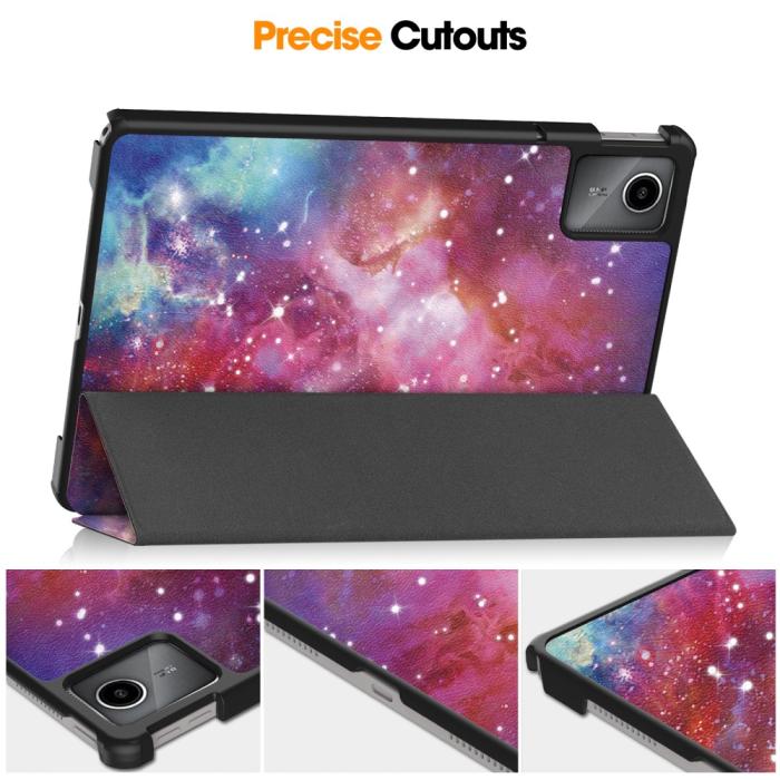 Bild 6, Lenovo Tab M11 Fodral Tri-Fold Läder Cosmic Space