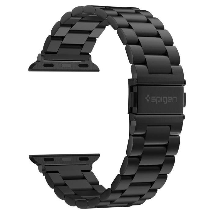 Bild 2, Spigen Apple Watch 42/44/45/46/49 mm Armband Modern Fit Svart