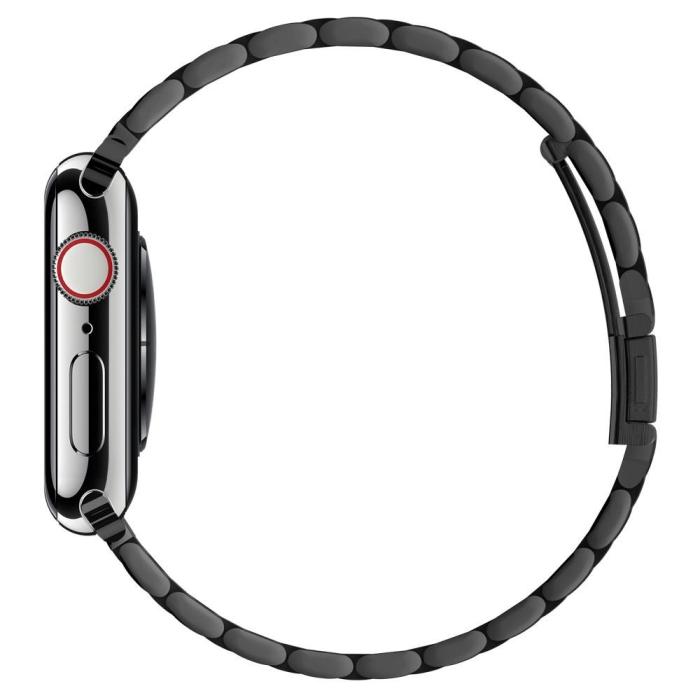 Bild 4, Spigen Apple Watch 42/44/45/46/49 mm Armband Modern Fit Svart