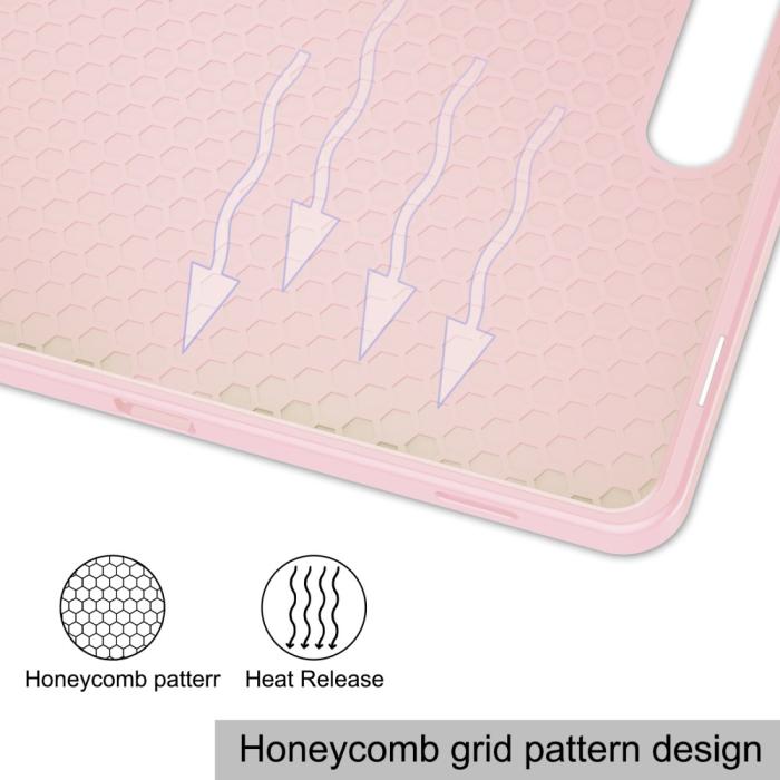 Bild 6, Samsung Galaxy Tab S9 FE Fodral Läder Pennhållare Rosa