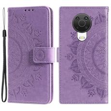 Nokia G10 / G20 Fodral Tryckt Mandala Läder Lila