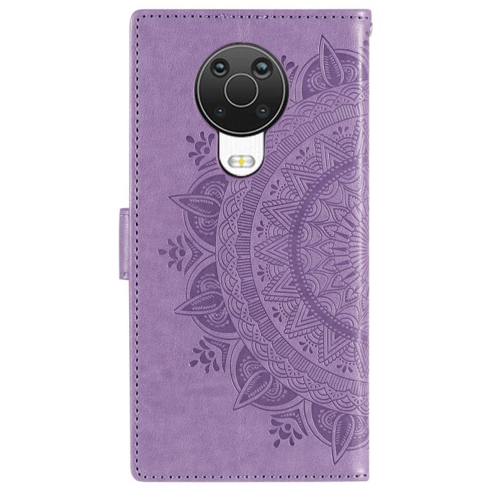 Bild 3, Nokia G10 / G20 Fodral Tryckt Mandala Läder Lila