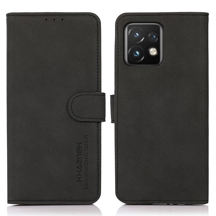 Bild 1, KHAZNEH Motorola Edge 40 Pro 5G Fodral Retro Läder Svart