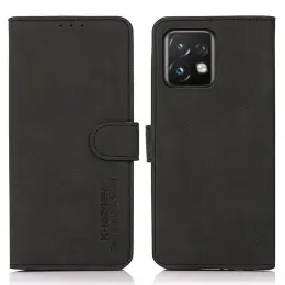 KHAZNEH Motorola Edge 40 Pro 5G Fodral Retro Läder Svart