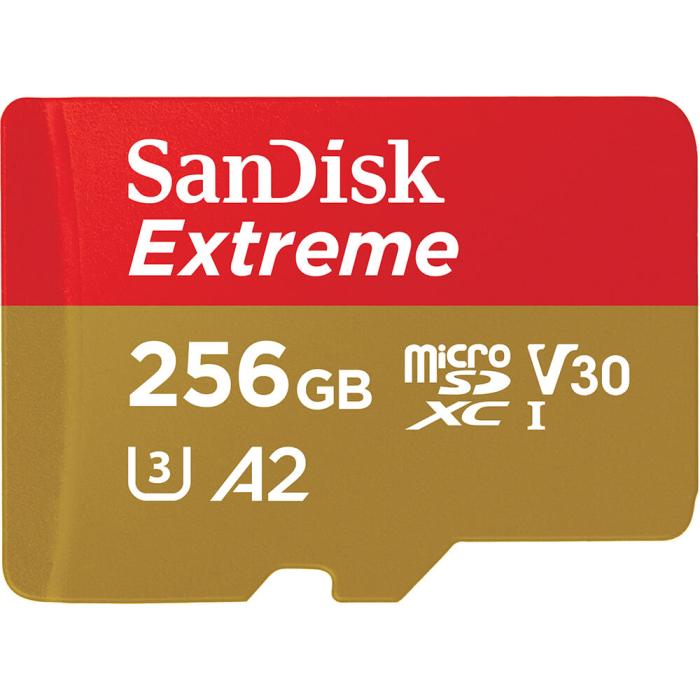 Bild 1, SanDisk MicroSDXC Extreme 256 GB 190MB/s Inkl. Adapter