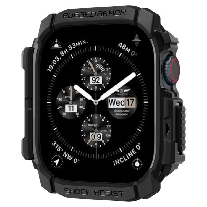 Bild 2, Spigen Apple Watch 10 42 mm Skal Rugged Armor Svart
