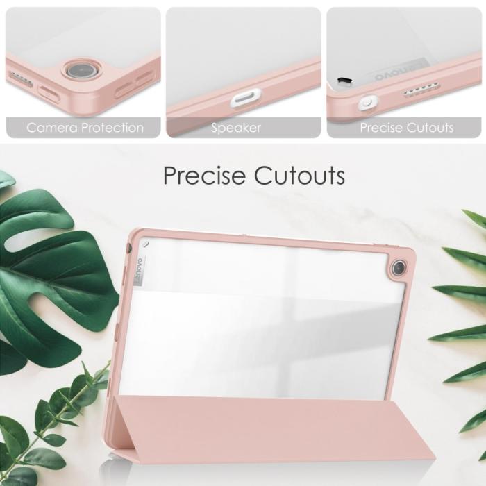Bild 5, Lenovo Tab M10 Plus Gen 3 Fodral Tri-Fold Hybrid Ljus Rosa