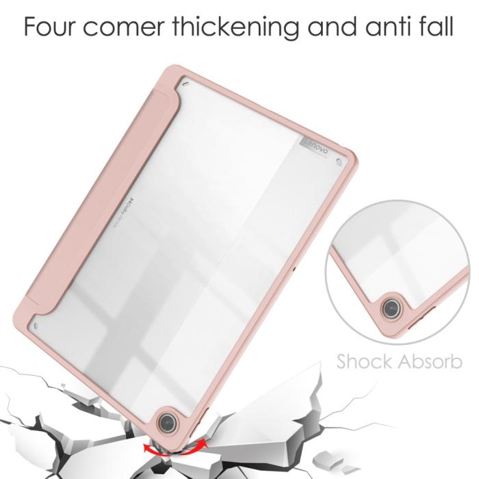 Bild 6, Lenovo Tab M10 Plus Gen 3 Fodral Tri-Fold Hybrid Ljus Rosa