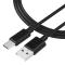 Tactical 1m 2.4A 12W USB-C Laddkabel Smooth Svart