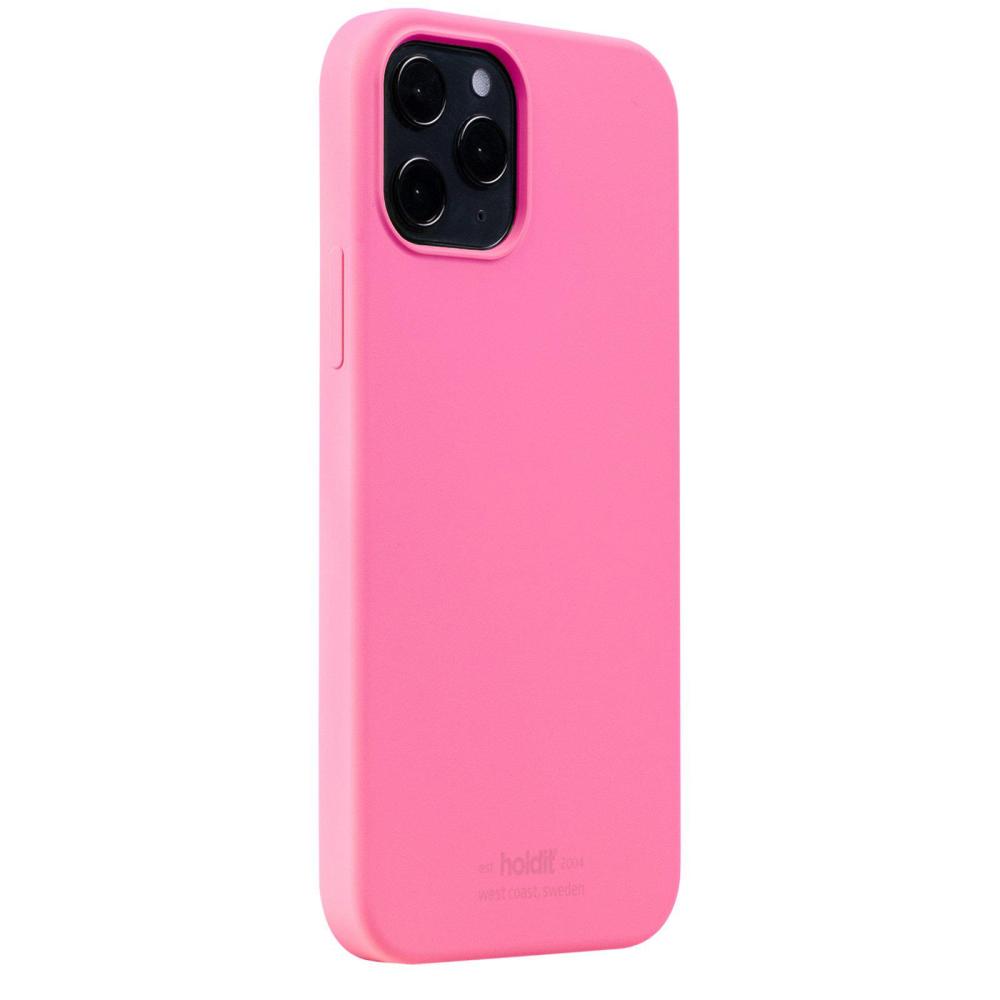 holdit iPhone 12/12 Pro Skal Silikon Bright Pink