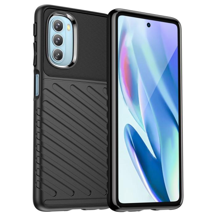Bild 1, Motorola Moto G51 Skal Twill Textur Svart