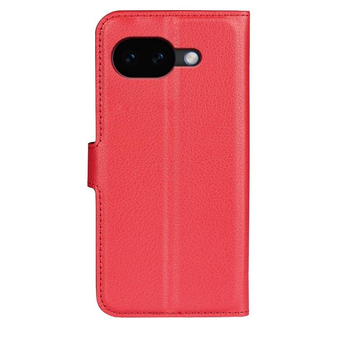 Bild 6, Google Pixel 10a Fodral Litchi Läder Röd