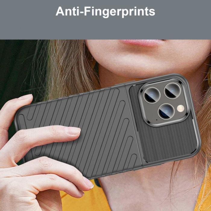 Bild 5, iPhone 14 Pro Skal Twill Textur TPU Svart
