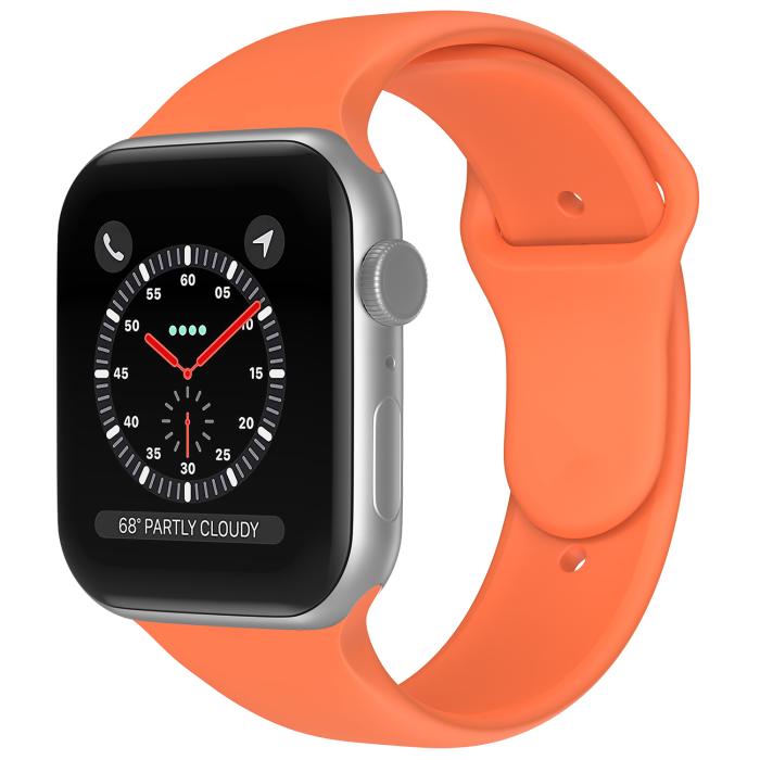 Bild 2, Apple Watch 38/40/41 mm Silikon Armband (S/M) Orange