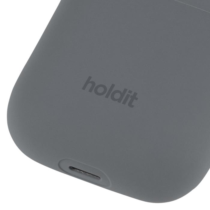 Bild 3, holdit AirPods 1/2 Skal Silikon Space Gray