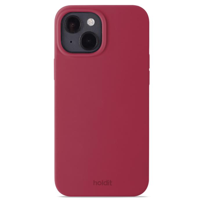 Bild 1, holdit iPhone 15 Mobilskal Silikon Red Velvet