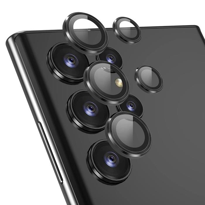 Bild 1, ENKAY Samsung Galaxy S23 Ultra Linsskydd Härdat Glas Svart