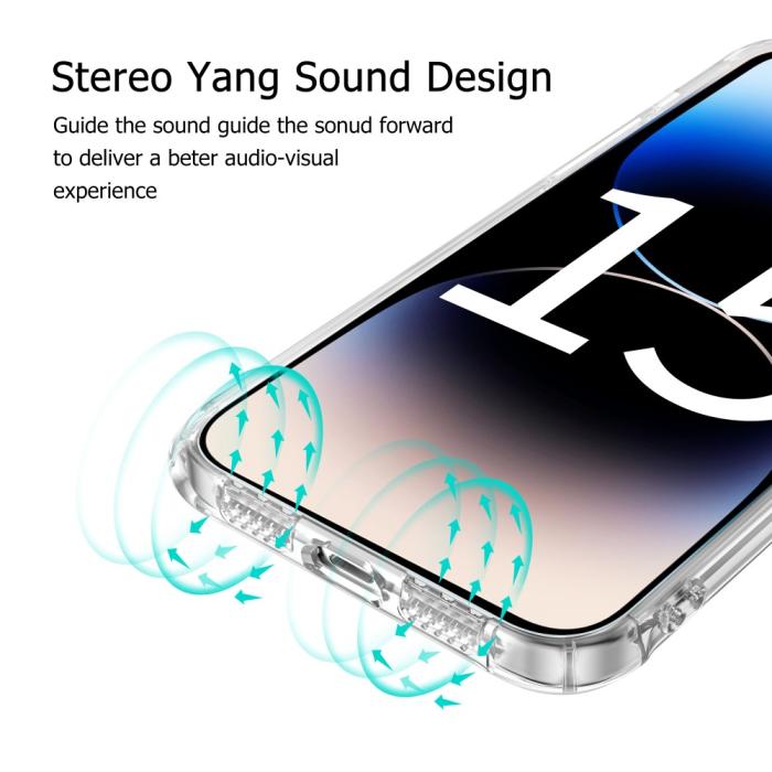 Bild 4, LEEU DESIGN iPhone 15 Pro Skal AirBag Hybrid Transparent