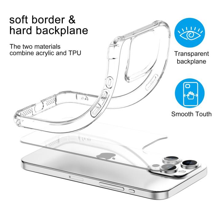 Bild 5, LEEU DESIGN iPhone 15 Pro Skal AirBag Hybrid Transparent
