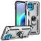 Motorola Moto G100 Skal Hybrid Ring Skal Silver