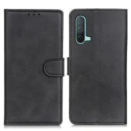 OnePlus Nord CE 5G - Solid Läder Fodral - Svart
