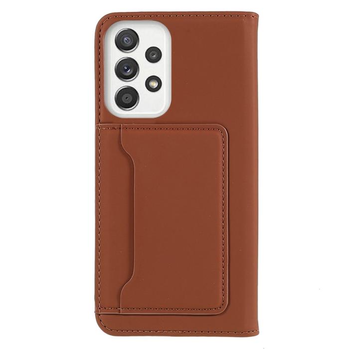 Bild 3, Samsung Galaxy A53 5G Fodral Skin Touch Med Kortfack Brun