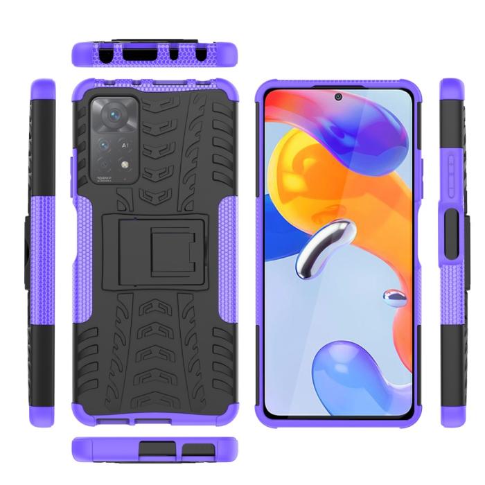 Bild 6, Xiaomi Redmi Note 11 Pro 5G Skal Stöttåligt med Stöd Lila