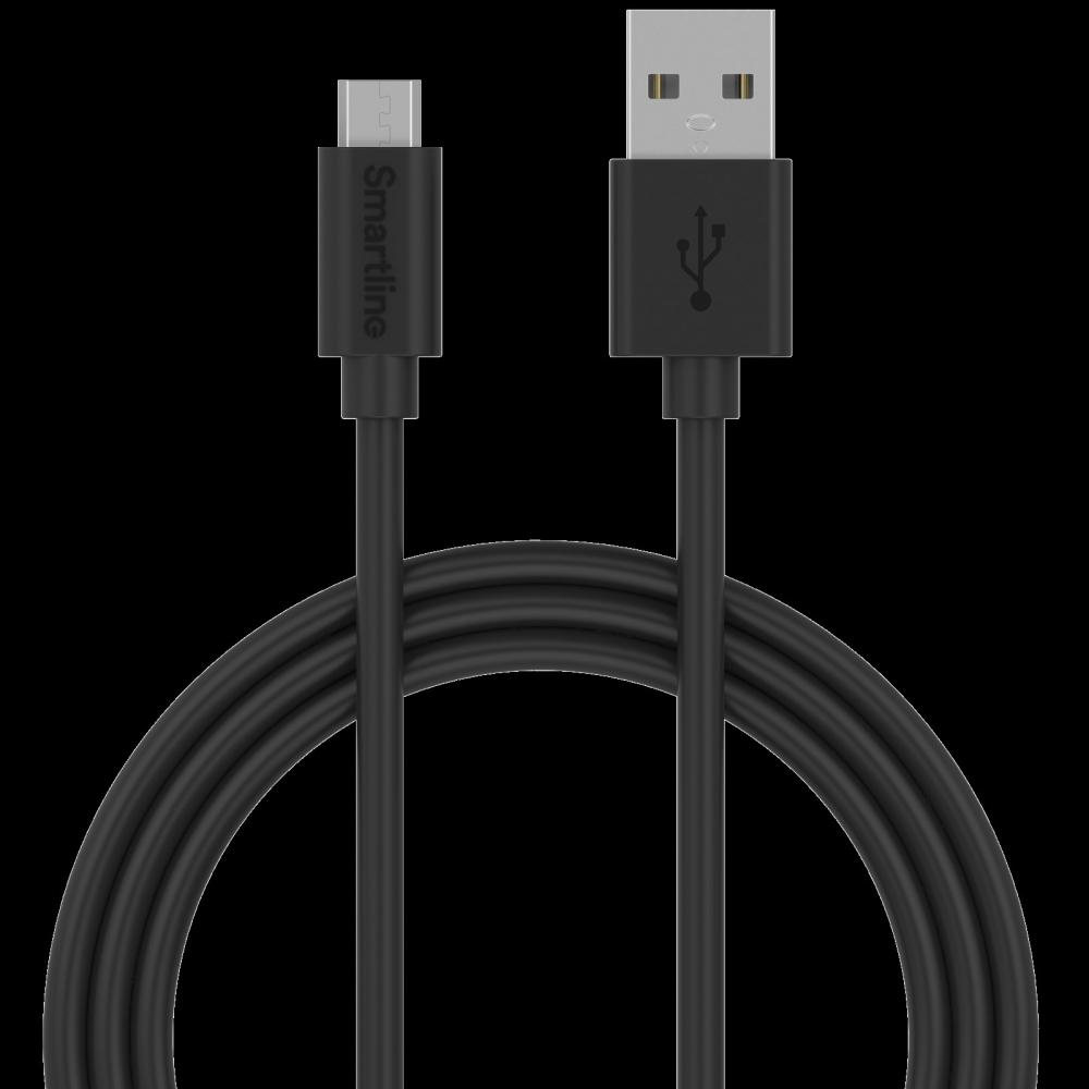 Smartline 3m Micro USB Laddningskabel Svart