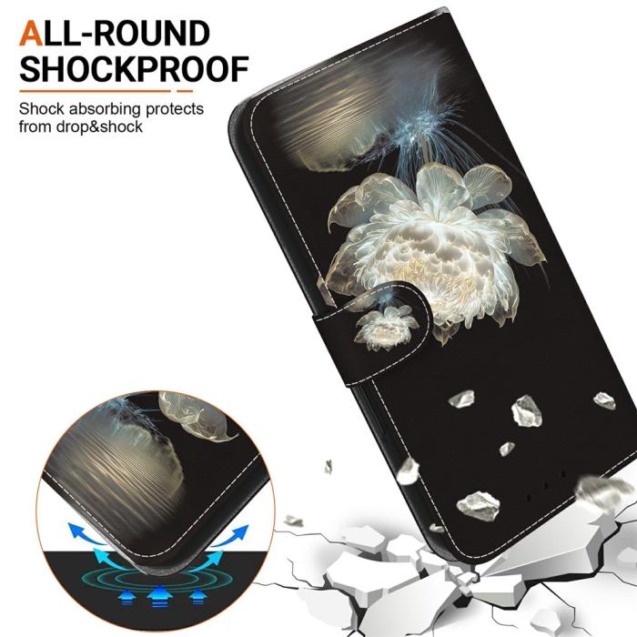 Bild 3, Samsung Galaxy A27 5G Fodral Läder Blomma Vit